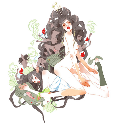 WhiteSpankingGeisha art blog - Marguerite Sauvage - empty kingdom