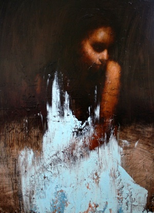 Study for The Calling, oil on canvas, 32ins x 24ins. 5200 art blog - Mark Demsteader - Empty Kingdom