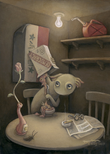 Who Says You Cant Eat Democracy - Heather Watts art blog - Heather Watts - empty kingdom