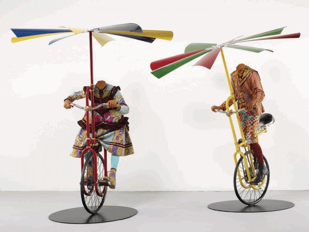 Shonibare Girl and Boy on Flying Machines small