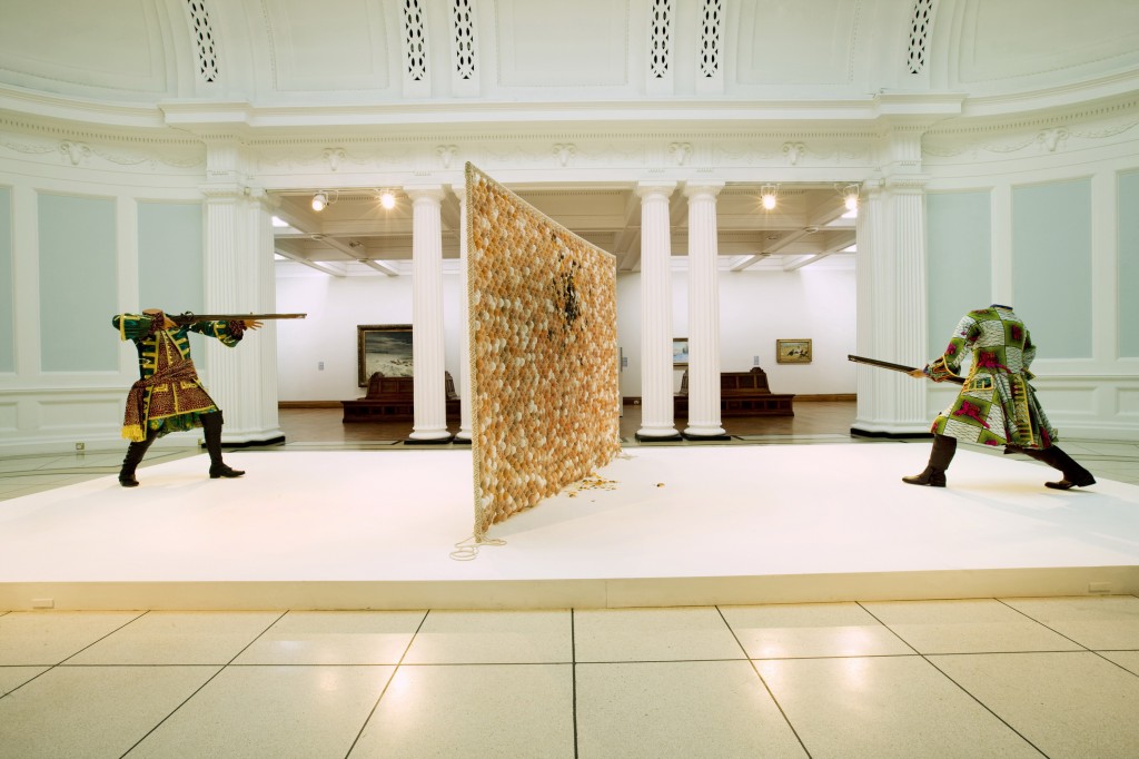 Yinka_Shonibare_Egg_Fight_2009_installation_mixed_media_Courtesey_Stephan_Friedman_Gallery_