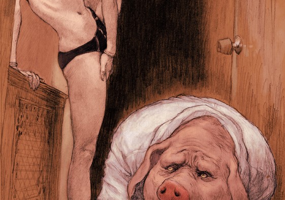 pig_and_his_girl_by_EastMonkey